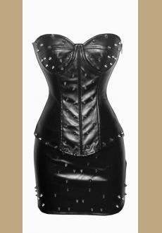Corset and skirt with spikes
