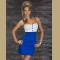 HOT ATTRACTIVE DRESS WITH BUTTONS BLUE