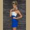 HOT ATTRACTIVE DRESS WITH BUTTONS BLUE