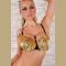 Fashion Punk Spikes Bra Lingerie Gold 