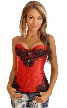 Red Floral Lace Stra...