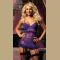 Purple Sheer Lace Underwired Babydoll Lingerie 