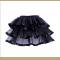 Black Tulle Mini Skirts With Layers and black Edging