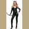 Black leather unitard Catwoman costume