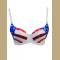 American Flag Sequin Underwire Bra