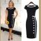 New Womens Sexy Celebrity Vintage Nautical Bodycon Pencil Party