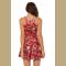 STRAWBERRY REVERSIBLE SKATER DRESS  Red Sleeveless Strawberry Pattern Ruffle Dress