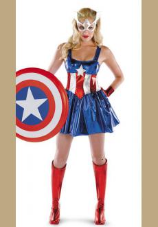 Captain America Sassy Deluxe Adult Costume