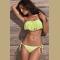 Yellow Fringe Top Bikini Set