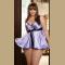 PLUS SIZE CHARMEUSE TUXEDO BABYDOLL