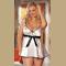 PLUS SIZE CHARMEUSE TUXEDO BABYDOLL