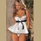 PLUS SIZE CHARMEUSE TUXEDO BABYDOLL