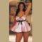 PLUS SIZE CHARMEUSE TUXEDO BABYDOLL