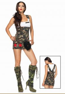 Combat Cutie Ladies Army Leg Avenue Fancy Dress Costume