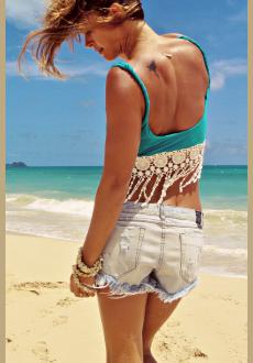 Summer Lace Swing Vest Sleeveless Top Strappy Cami Beach Bra