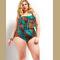 Hot Fringe Embellished High Waist Plus Size Swimsuit