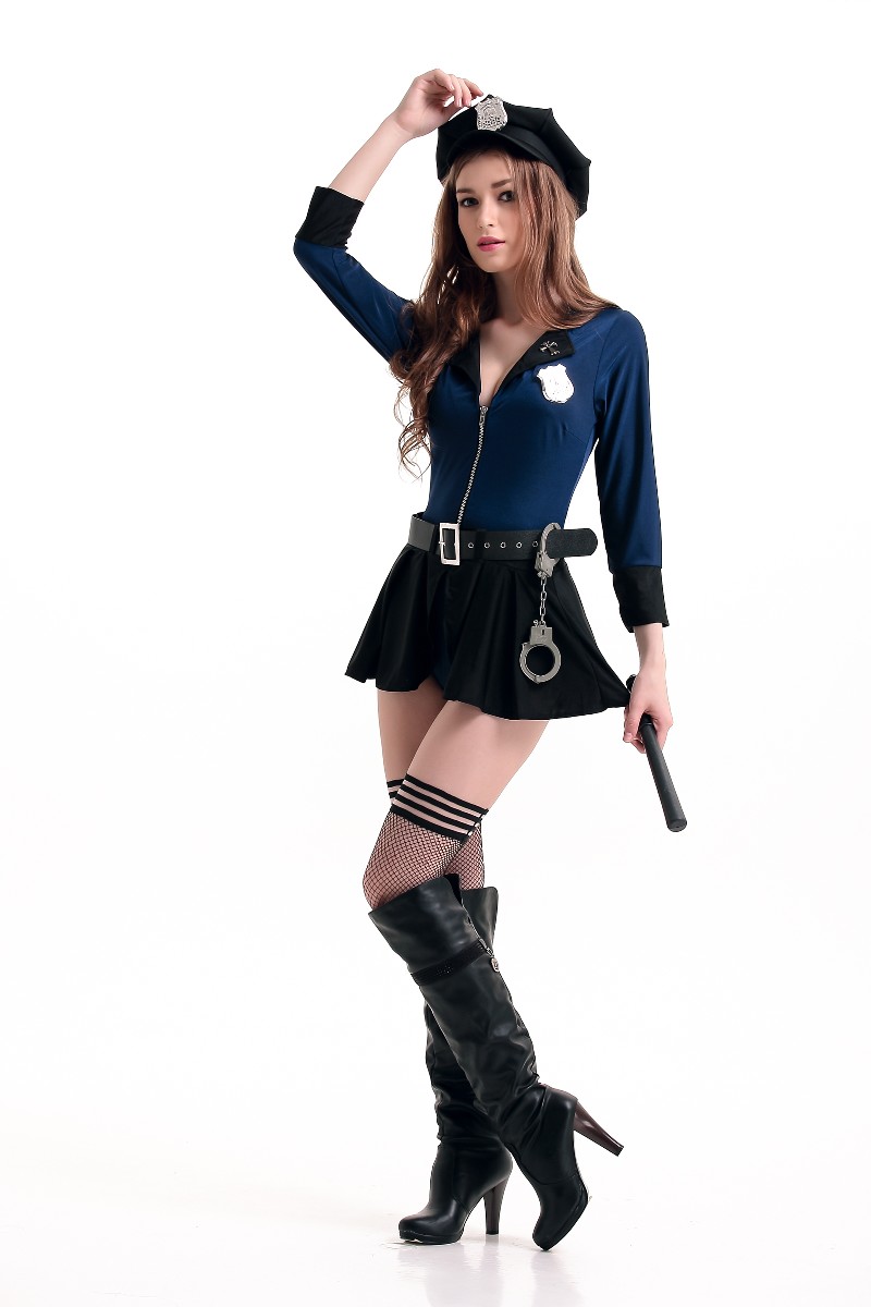 Sexy Police Woman Uniform Cop Dresspolice Costume2019 Adult Costumesflower Kit 