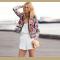 Fashion Womens Ladies Print Slim Casual Summer Blazer Suit Jacket Coat Outwear