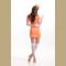 Wholesale Women's Fashion Orange Stewardess Costumes