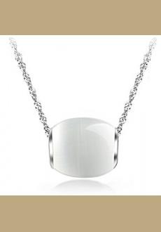 SS11055 S925 sterling silver opal necklace