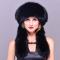 2015 High quality elegant fox fur hat genuine leather millinery winter mink hat cap rhinestone