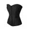 Black Corset with zipper front closure corset