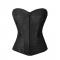 Black Corset with zipper front closure corset