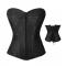 Black Corset with zipper front closure corset