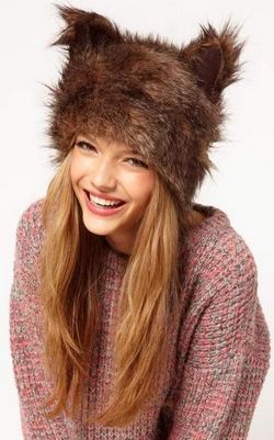 Womens Faux Fur Ear ...