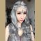 Womens Fashion Princess Gray Long Wave Curly Cosplay Wig