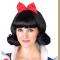 Cosplay Anime Snow White Wigs  Black Short Hair For Games