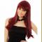 Glamour Girl Long Burgundy Costume Wig 