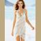 Mullsan womens swimsuit Cover Up and Spaghetti Strap Beach Dress(White)