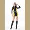 Sexy Roma Black Yellow Race Car Driver Speed Racer Nascar Pit Crew Cutie Costume