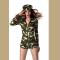 Sexy Hot Shorts Army Romper