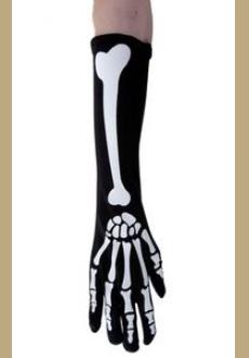 Cospaly Halloween Halloween printing skeleton gloves
