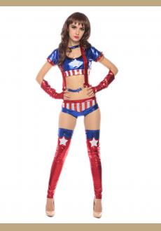 sexy super girls costume,accessory:hat,,top wear,pants handwear,leg wear