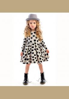 baby girl long sleeve cotton casual dress stretch tight black cat printed party skirt