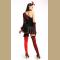 black and red quee heart zombie costume,it comes with headwear,dress,gloves.the legwarmer is not include.