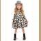 baby girl long sleeve cotton casual dress stretch tight black cat printed party skirt