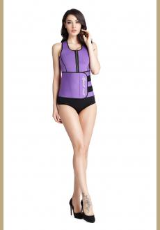 Purple Trainer Slimming Strap Belt Corsets Shapewear Vest Weight Loss Slimming Underwear Abdomen Body Shaper