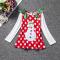 Europe and the United States in winter new girl christmas dress long sleeved wave point princess cartoon children  s dre