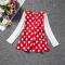 Europe and the United States in winter new girl christmas dress long sleeved wave point princess cartoon children  s dre