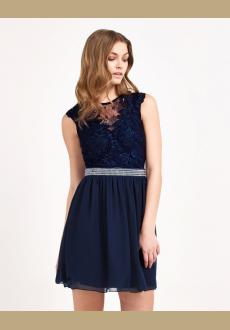 Euro Lace Panel Sexy A Line Dress