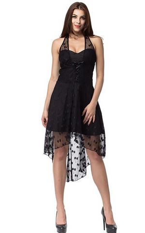 Black chiffon dress