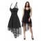 Black chiffon dress