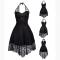 Black chiffon dress