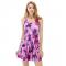 Women Pleated dress Flying Purple Dragon Printed Pleated dresss