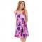 Women Pleated dress Flying Purple Dragon Printed Pleated dresss