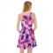 Women Pleated dress Flying Purple Dragon Printed Pleated dresss